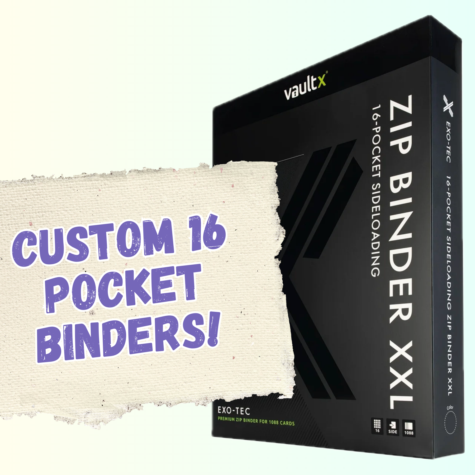 Custom Painted 16 Pocket Black TCG Binders