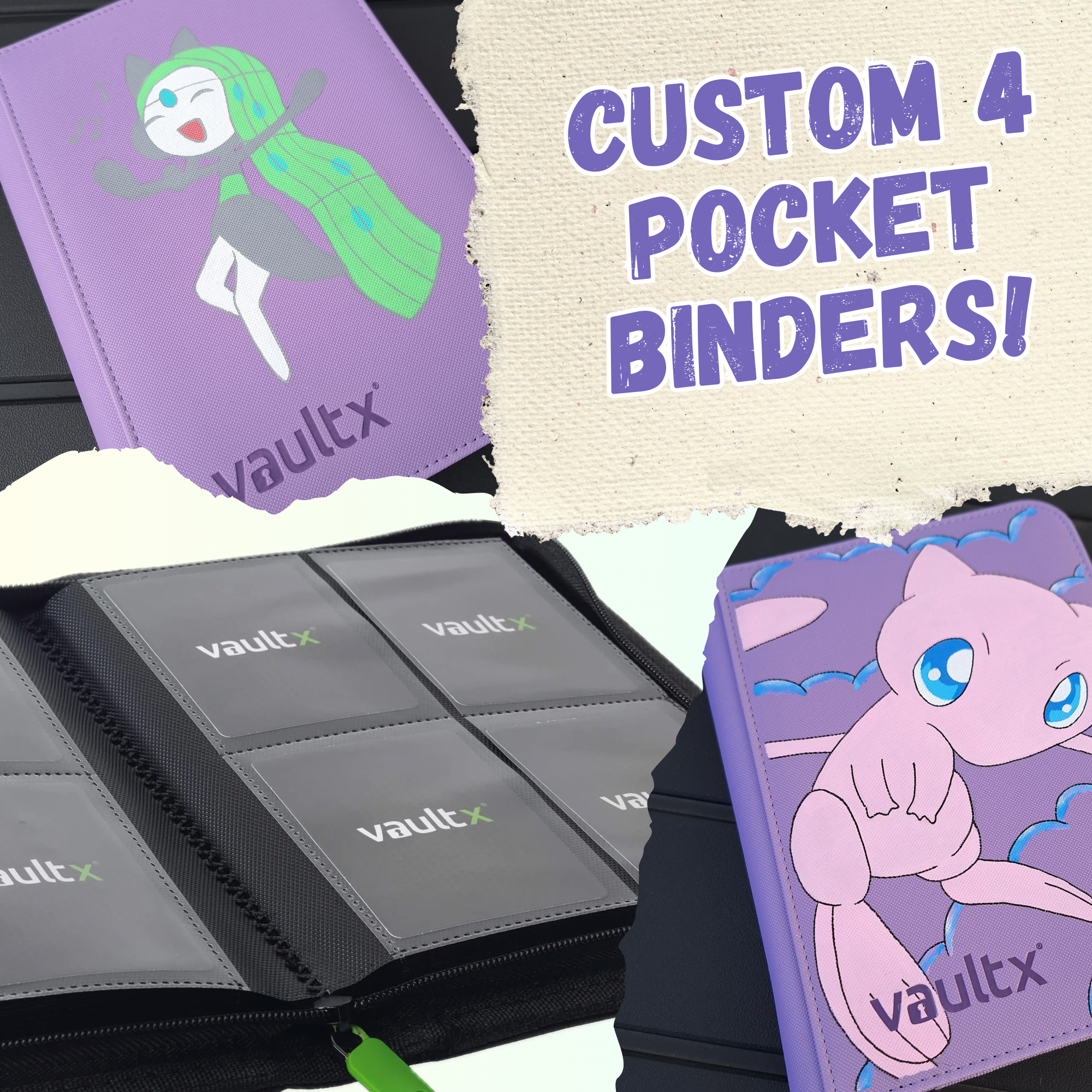 Custom Painted 4 Pocket TCG Binders
