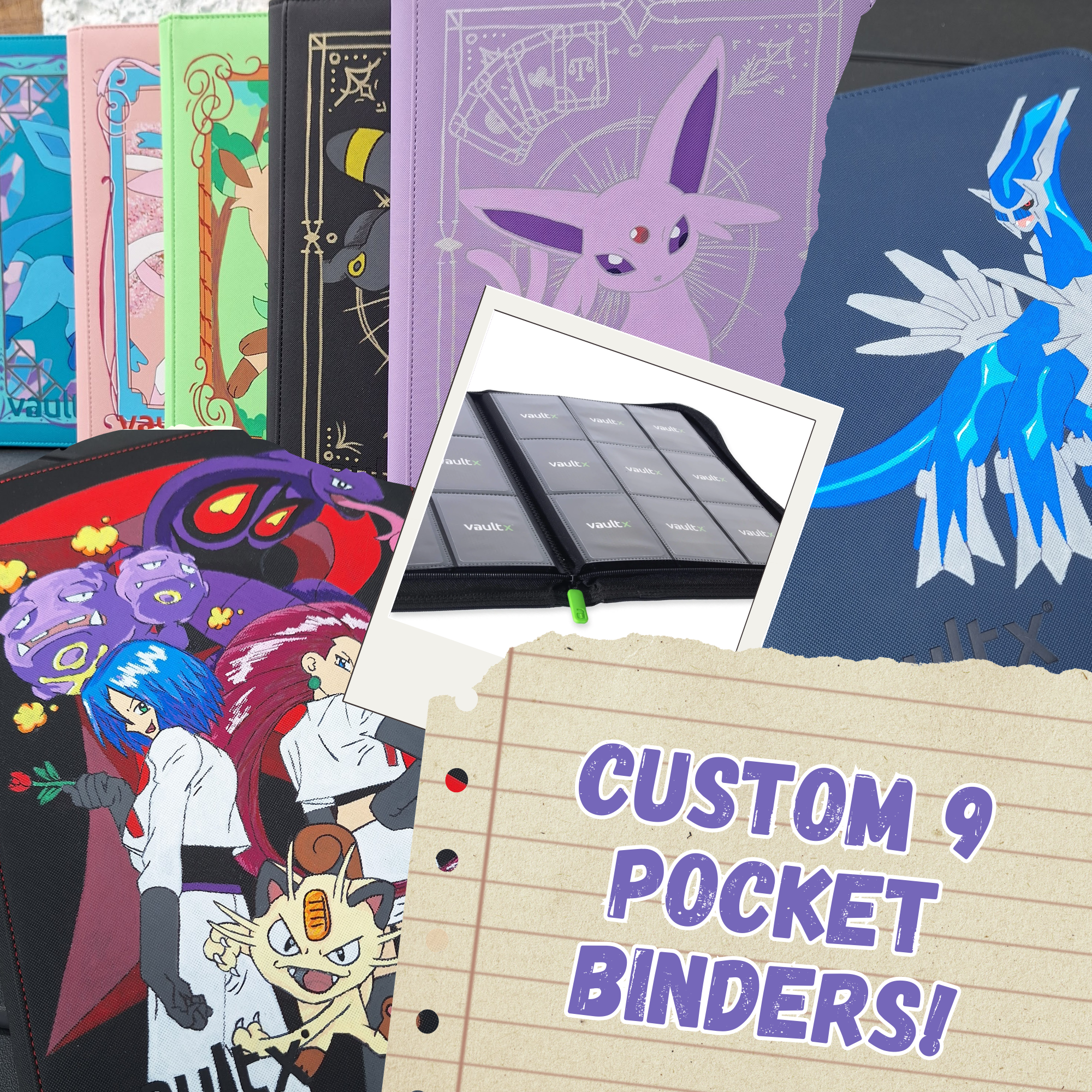 Custom Painted 9 Pocket TCG Binders