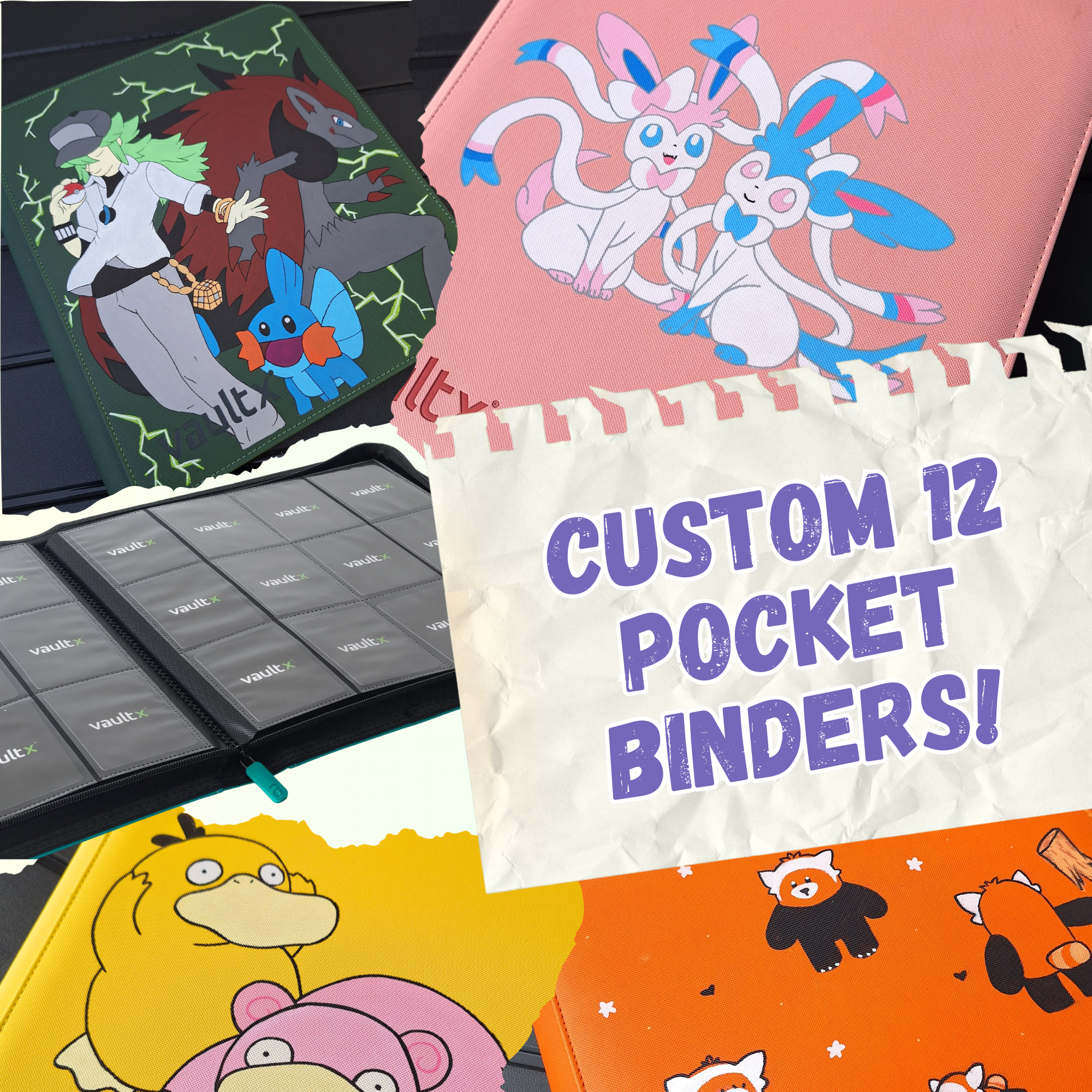 Custom Painted 12 Pocket TCG Binders